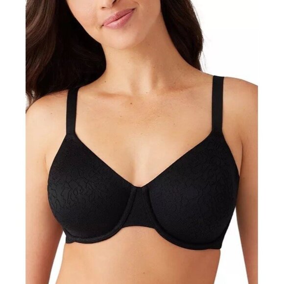 New Wacoal Black Inside Job Unlined Underwire Bra Black 36C Underwire NWT - Picture 1 of 6
